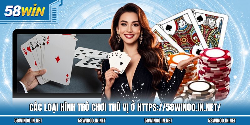 Các loại hình trò chơi thú vị ở https://58win00.in.net/
